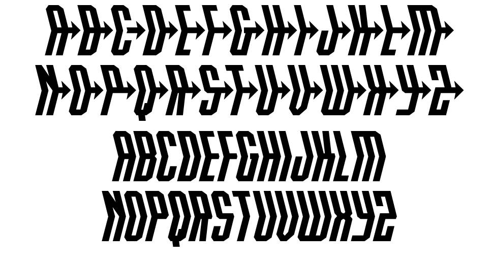 Crossbow font specimens