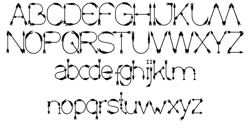 Crow Chief font specimens