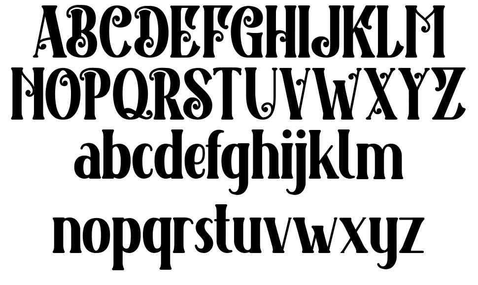Crowded font specimens