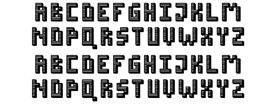 CRT Overscan font specimens