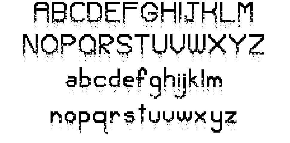 Crumbled Pixels 字形 标本