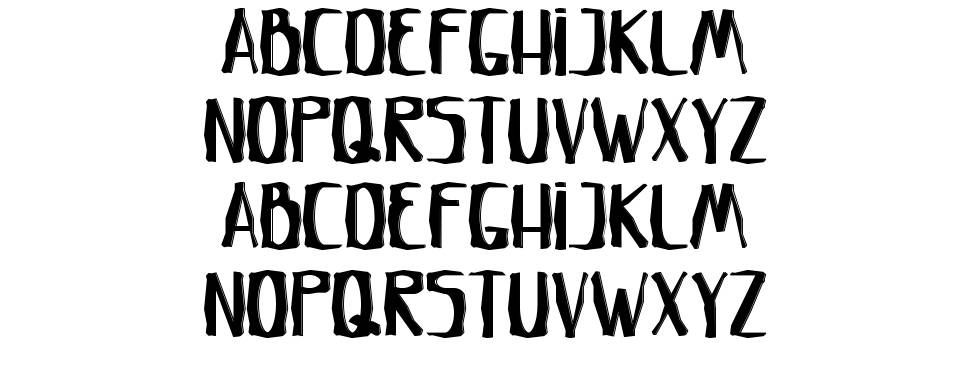 Crumpled Letter font specimens