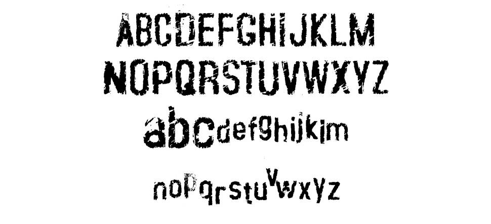Crustype 字形 标本