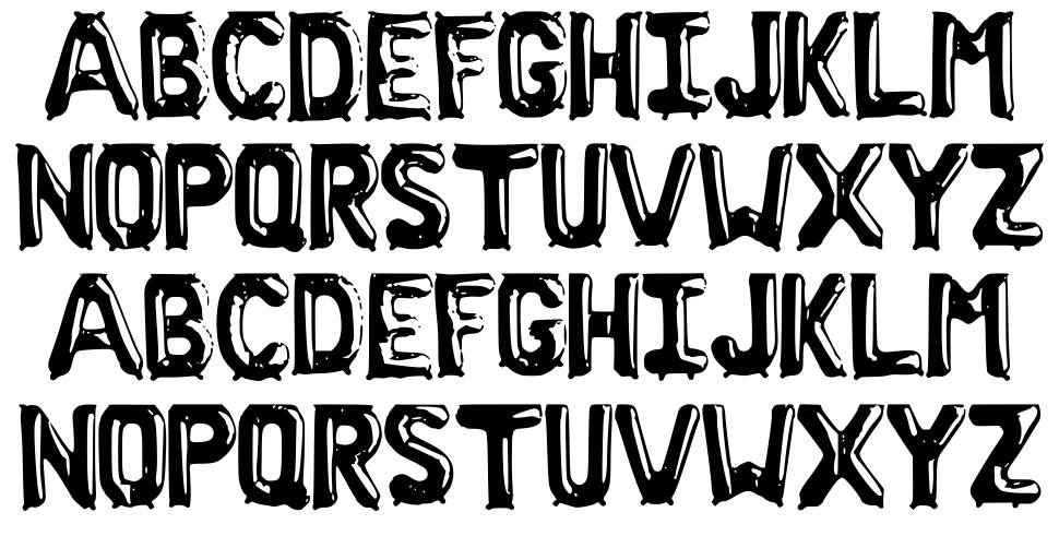 Cry Baby font specimens