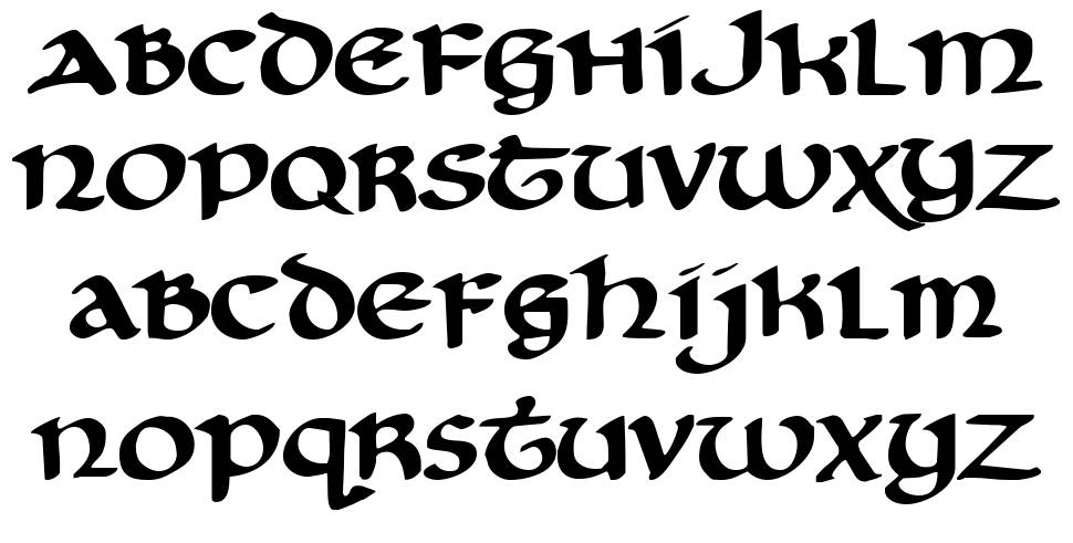Cry Uncial font specimens
