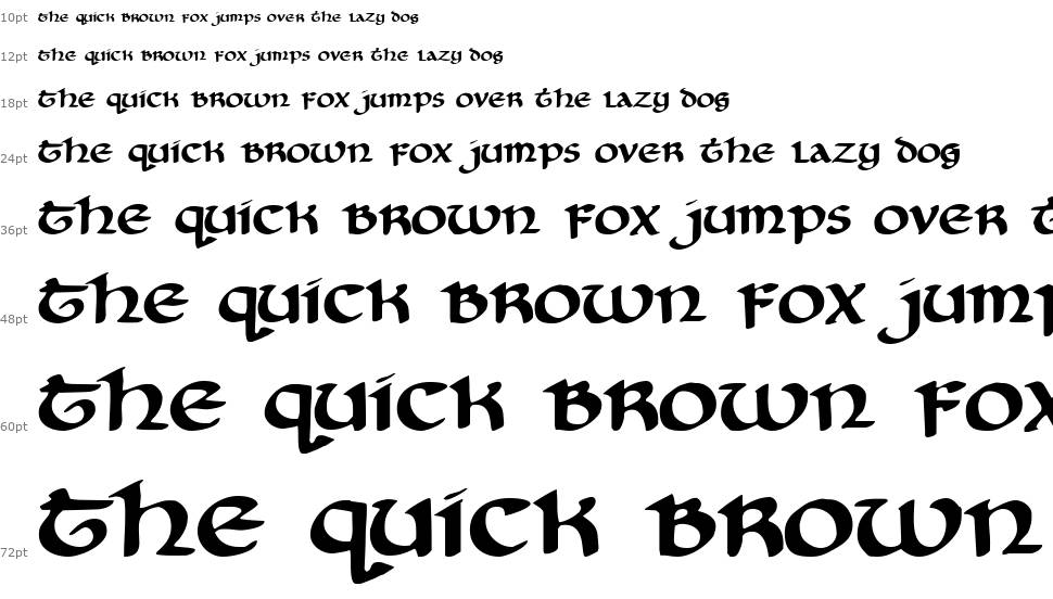 Cry Uncial font Waterfall
