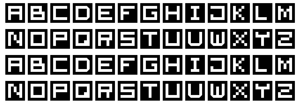 Cube Font písmo Exempláře