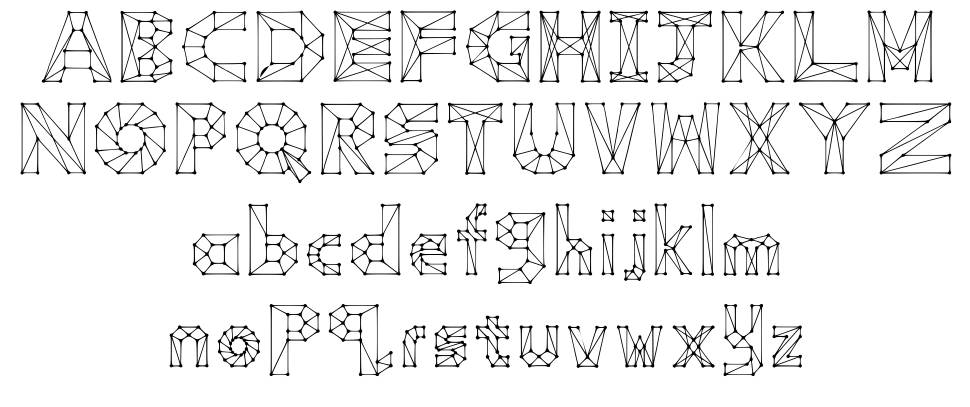 Cubism Connect font specimens