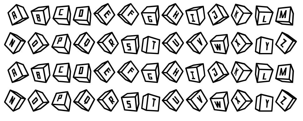 Cubox-3D ST font Örnekler
