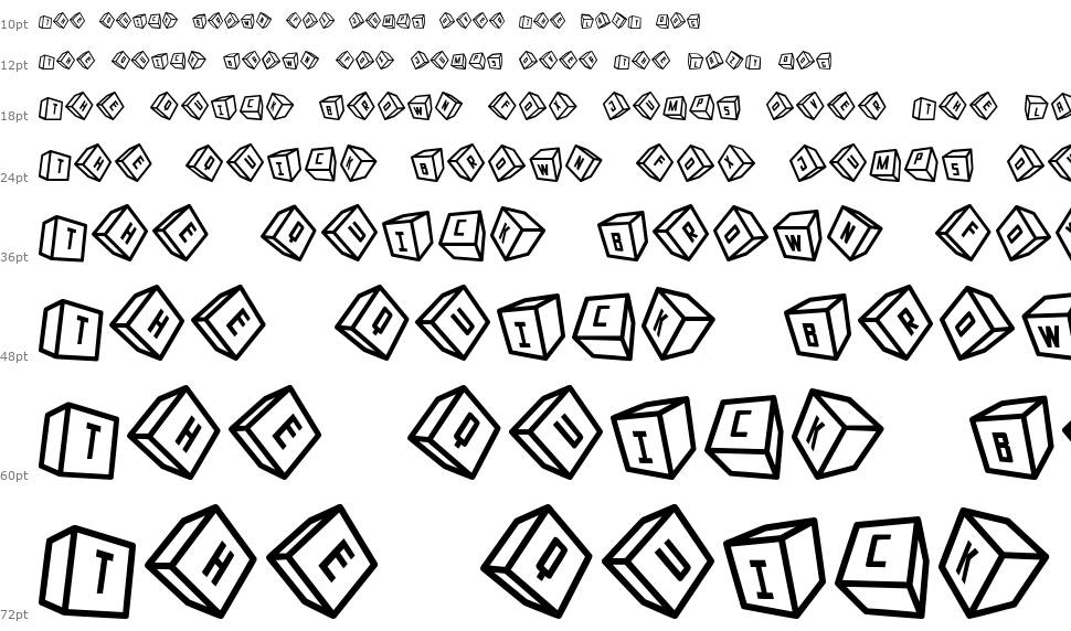 Cubox-3D ST font Şelale