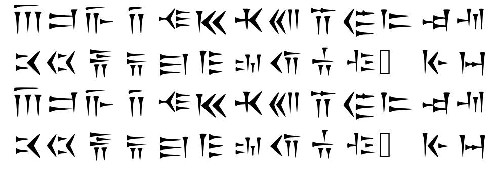 Cunieform font Örnekler