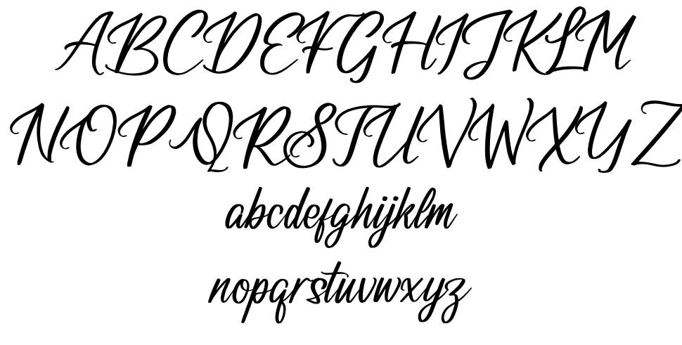 Cuningham Singleton font Örnekler