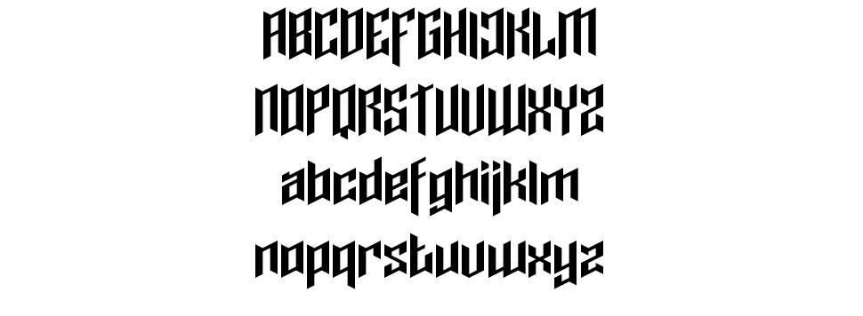 Cupra font specimens
