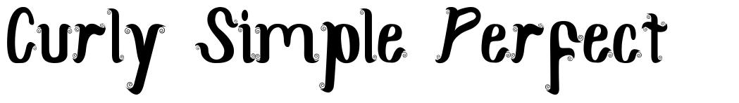 Curly Simple Perfect schriftart