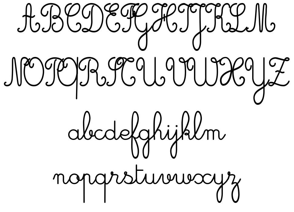 Cursive フォント 標本