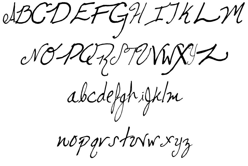 Cursive Edgar 字形 标本