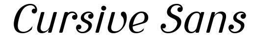 Cursive Sans 字形