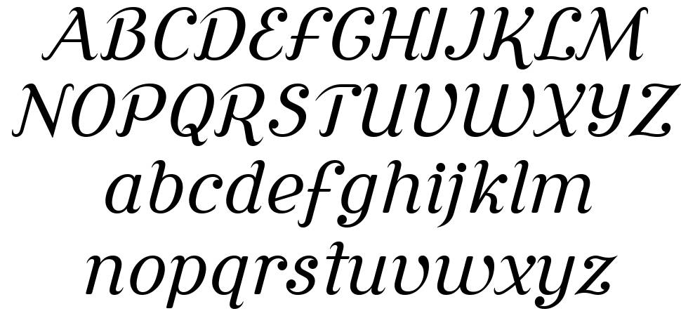 Cursive Serif font specimens
