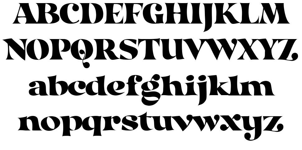 Curvilingus font specimens