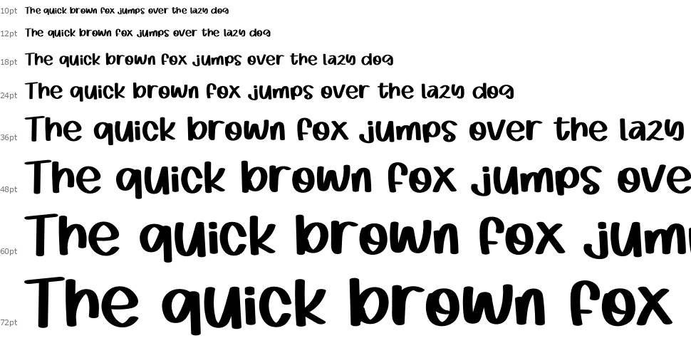 Cute And Active font Waterfall
