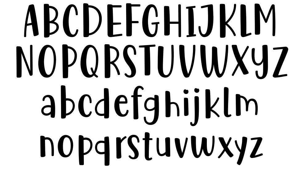 Cute Be Special font specimens