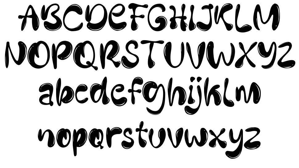 Cute Bubble font Örnekler