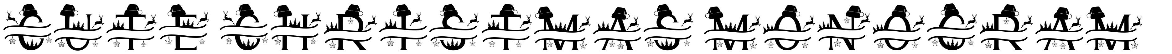 Cute Christmas Monogram font