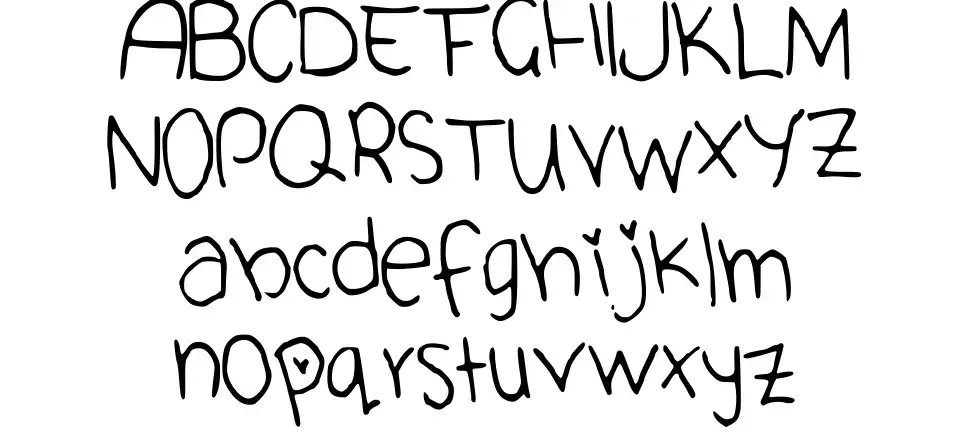 Cute Font schriftart vorschau