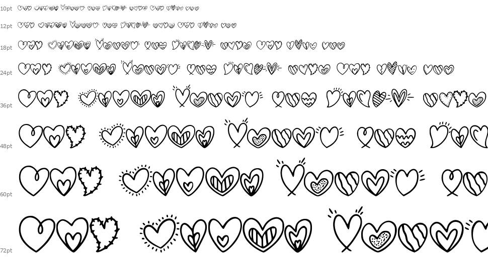 Cute Heart font Şelale