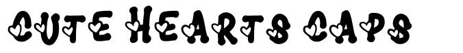 Cute Hearts Caps шрифт