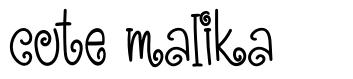 Cute Malika font