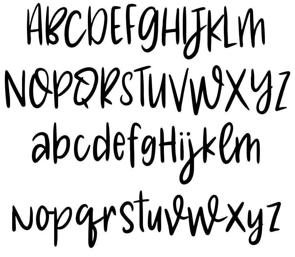 Cute Melody font specimens