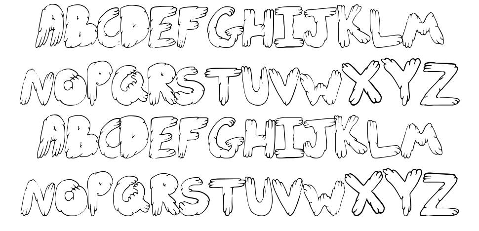 CuteFold font specimens