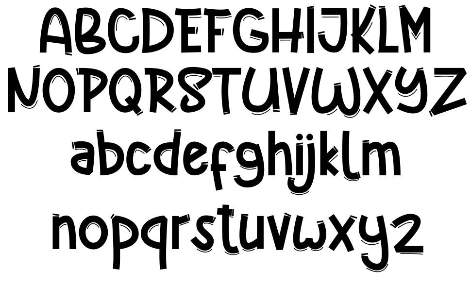 Cutline font specimens