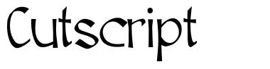 Cutscript font