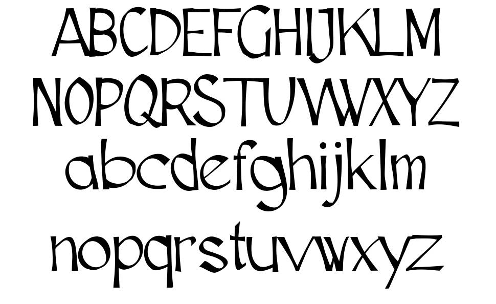 Cutscript font specimens