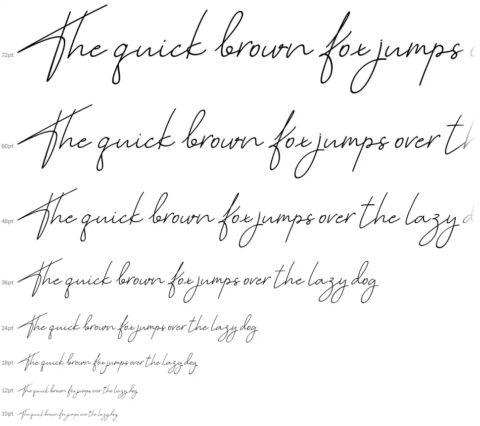 Cutyle Monoline Scriptfont waterfall