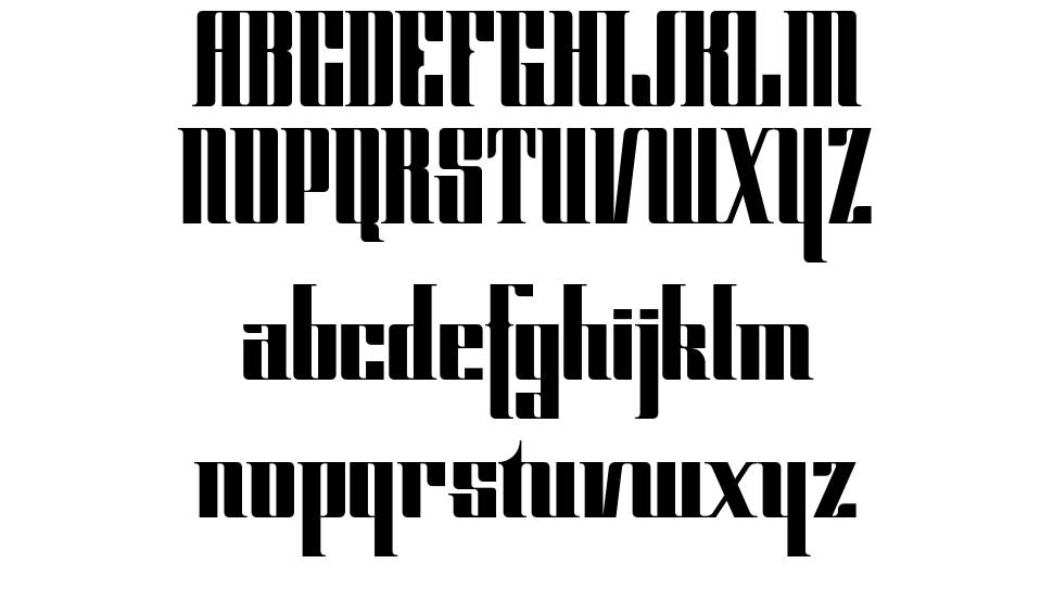 Cyber Gothic písmo Exempláře