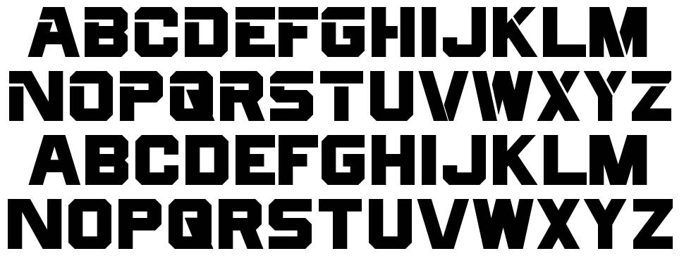 Cyberfall font specimens
