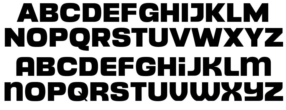 Cyberion font specimens