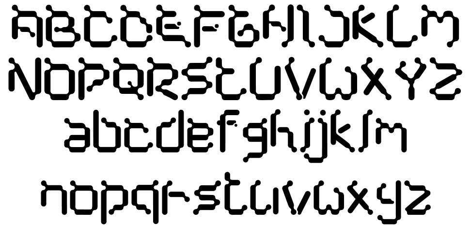Cybernet font specimens