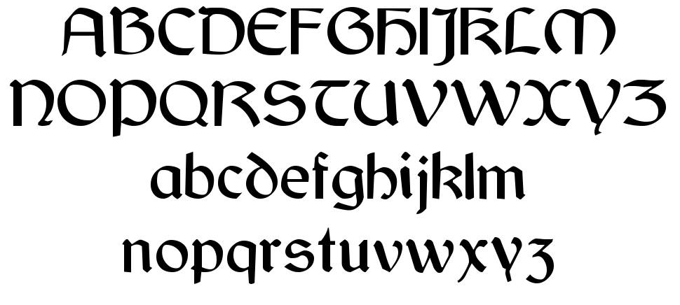 Cyrodiil font specimens