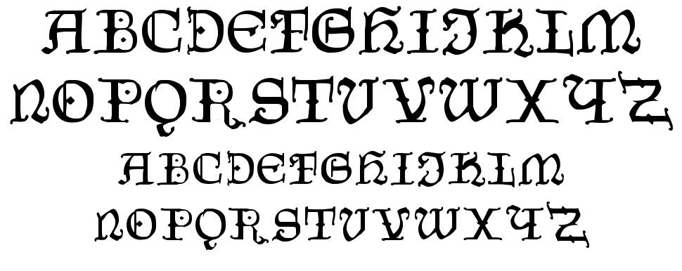 Czech Gotika フォント 標本
