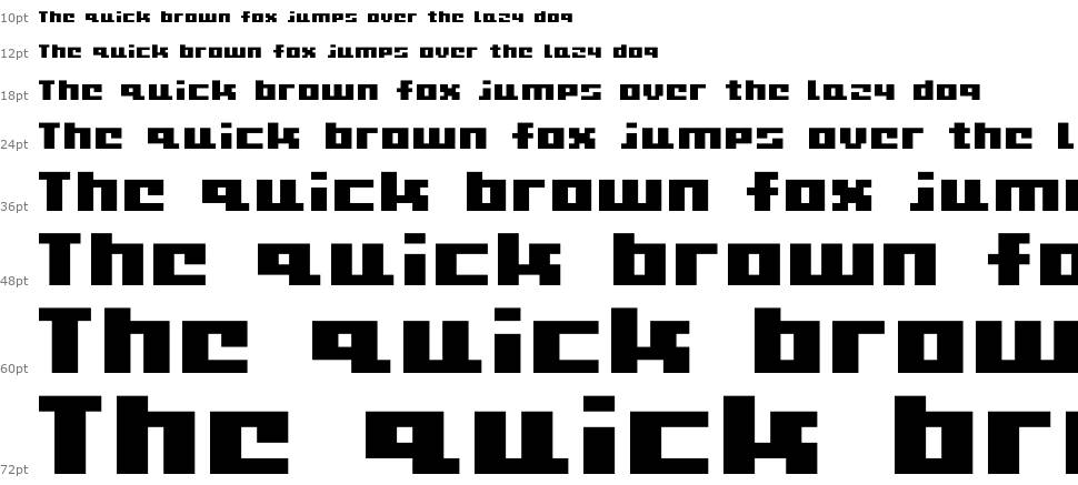 D3 CuteBitMapism font Waterfall