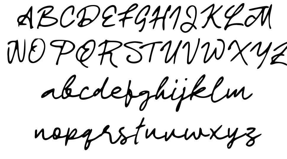 d Dark Signature font specimens
