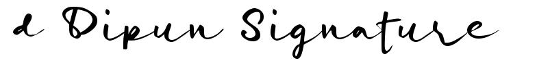 d Dipun Signature font