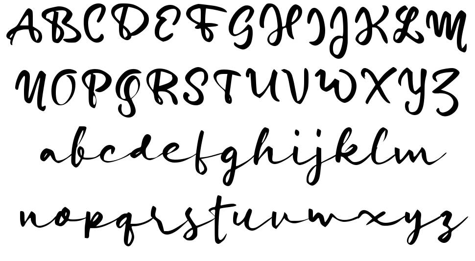 d Dipun Signature font specimens