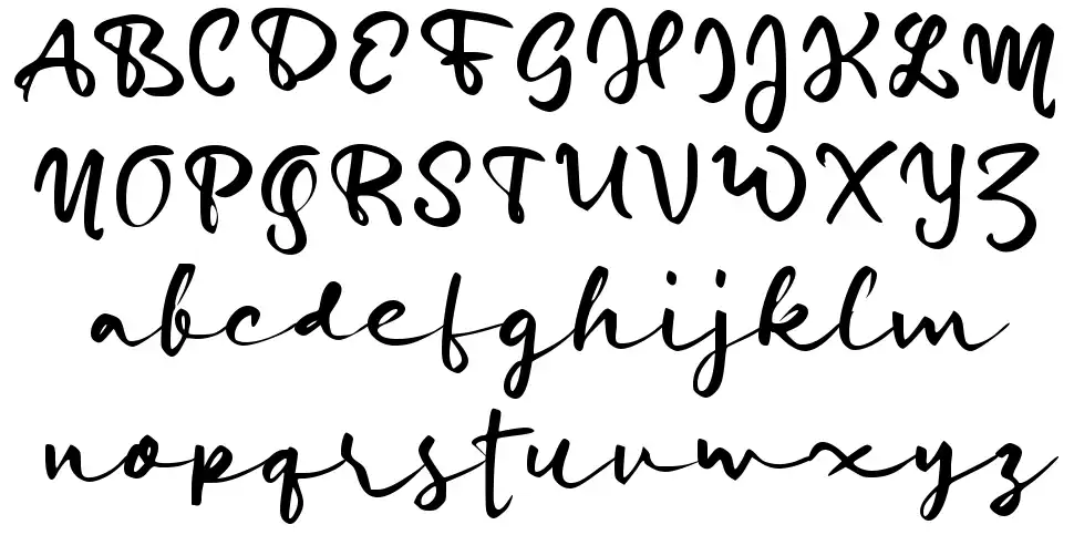 d Dipun Signature font specimens