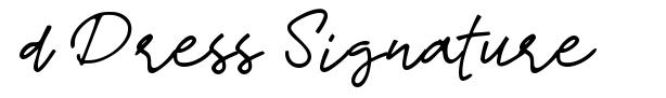 d Dress Signature 字形