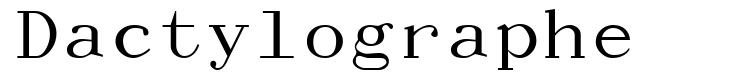 Dactylographe шрифт